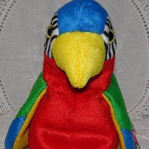 TY Beanie Babies Jabber Parrot 4th Gen Hang Tag Mismatched Dates Red Stamp #310